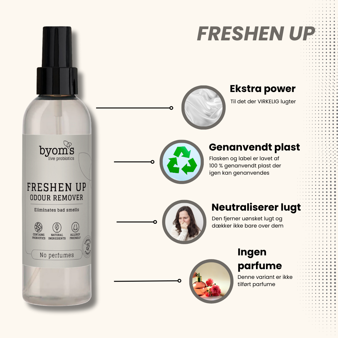 FRESHEN UP - PROBIOTIC ODOUR REMOVER - Powerful - No perfumes