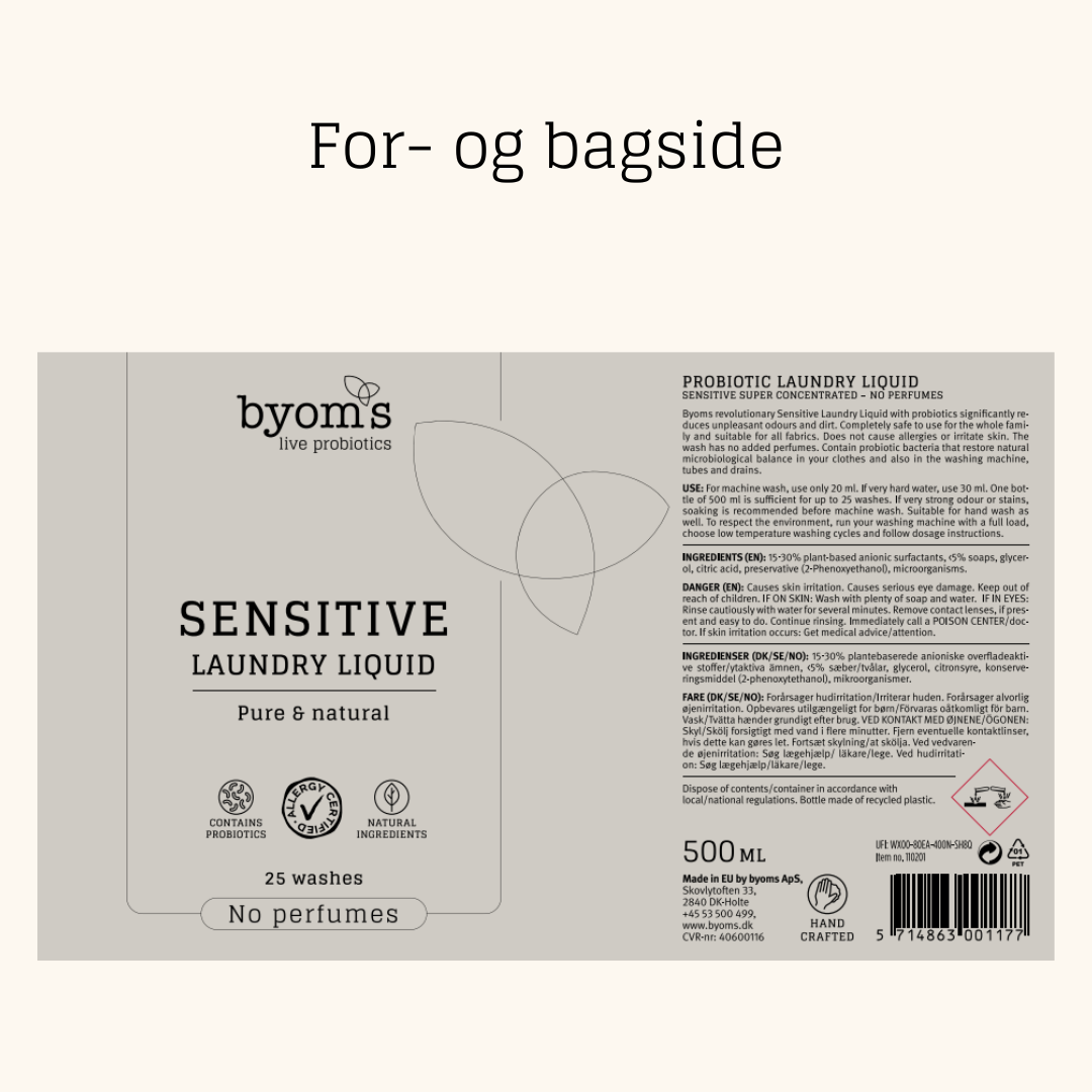 SENSITIVE - PROBIOTIC LAUNDRY LIQUID - No perfumes - AC