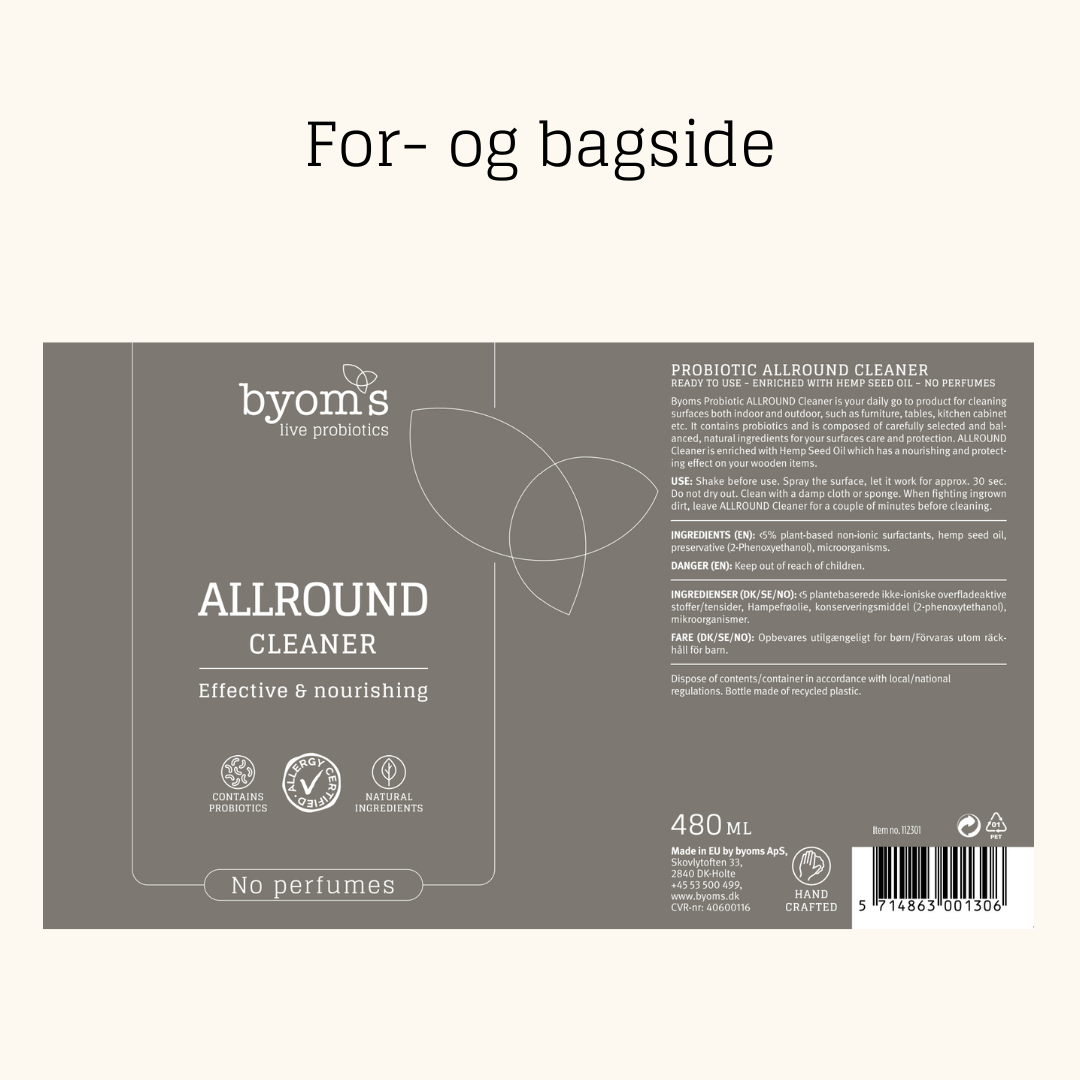 PROBIOTIC ALLROUND CLEANER - Hemp Seed Oil - No perfumes - AC