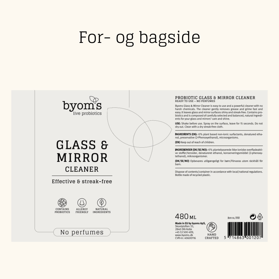 PROBIOTIC GLASS & MIRROR CLEANER - No perfumes