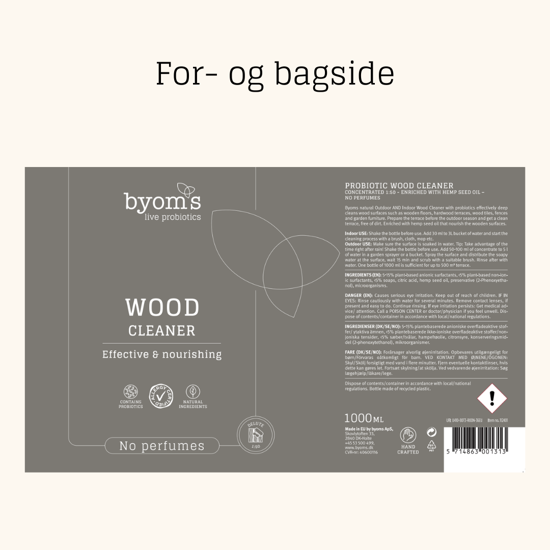 INTRO PROBIOTIC WOOD CLEANER | Hemp Seed Oil | No perfumes | 100 ml