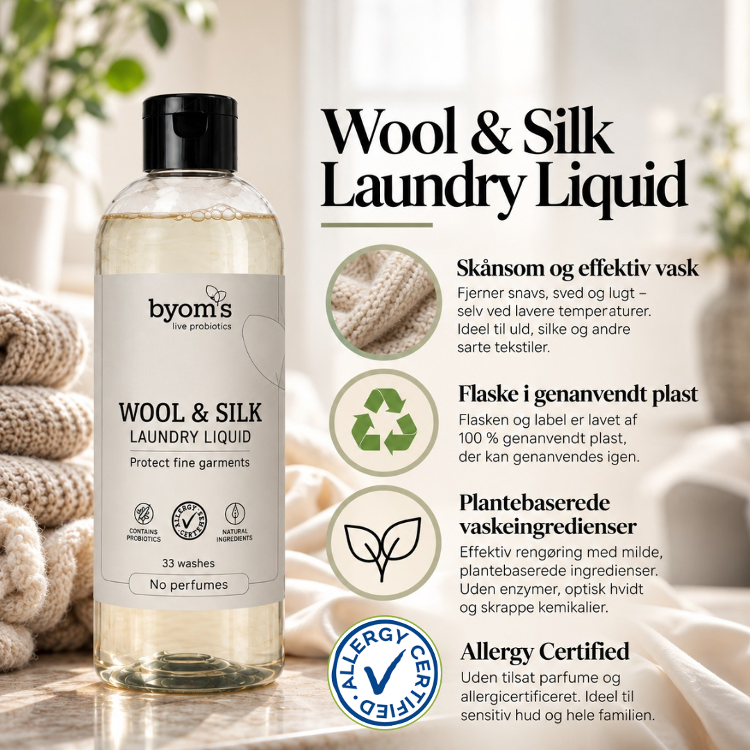 WOOL & SILK | PROBIOTIC LAUNDRY LIQUID | Silk extract | No perfumes