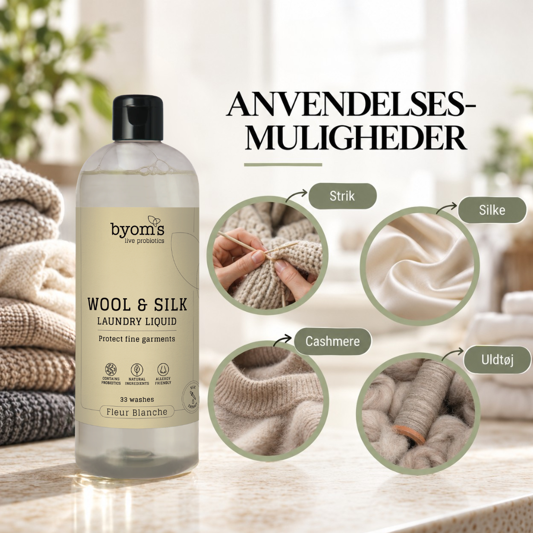 WOOL & SILK | PROBIOTIC LAUNDRY LIQUID | Silk extract | Fleur Blanche