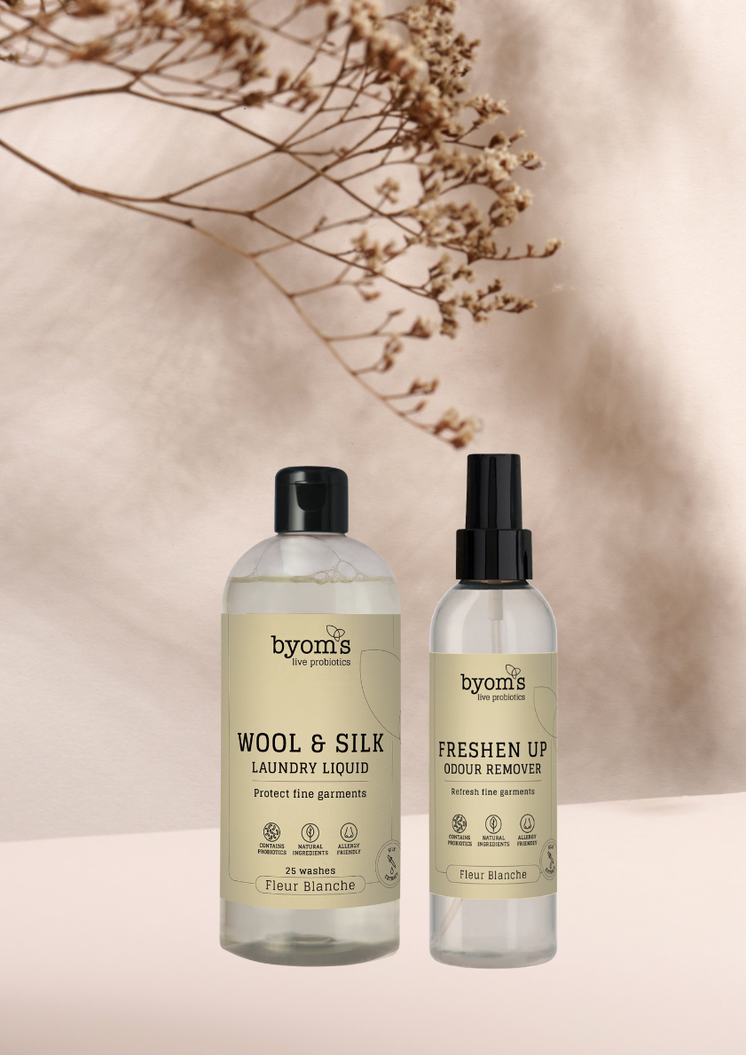 WOOL & SILK - PROBIOTIC LAUNDRY LIQUID - Fleur Blanche - with silk extract