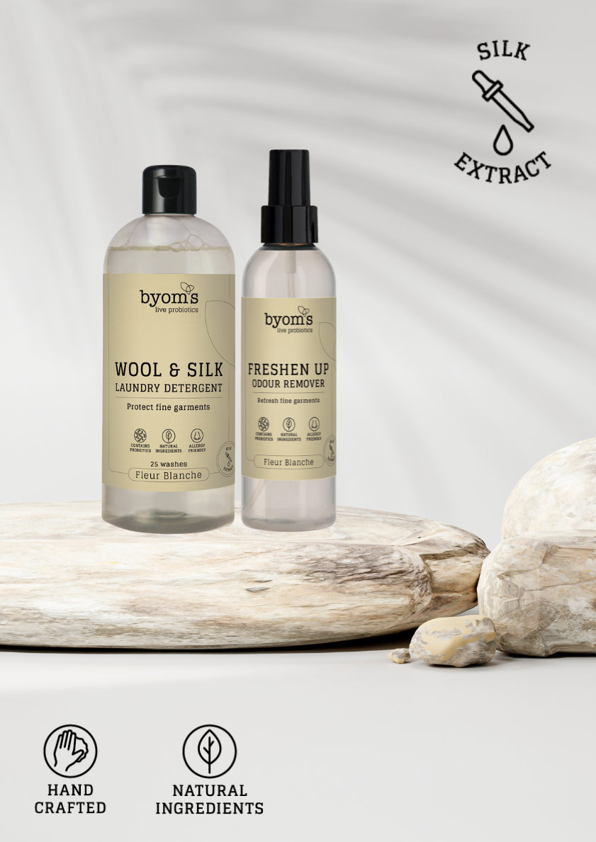 WOOL & SILK - PROBIOTIC LAUNDRY LIQUID - Fleur Blanche - with silk extract