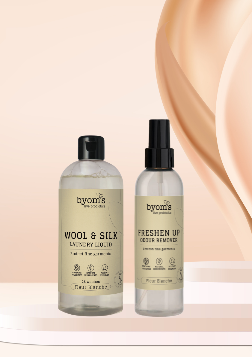 WOOL & SILK - PROBIOTIC LAUNDRY LIQUID - Fleur Blanche - with silk extract