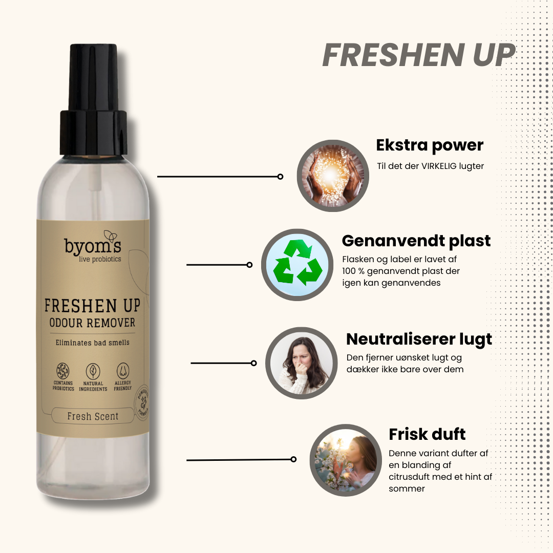 FRESHEN UP - PROBIOTIC ODOUR REMOVER - Fresh Scent - Powerful 190 ml