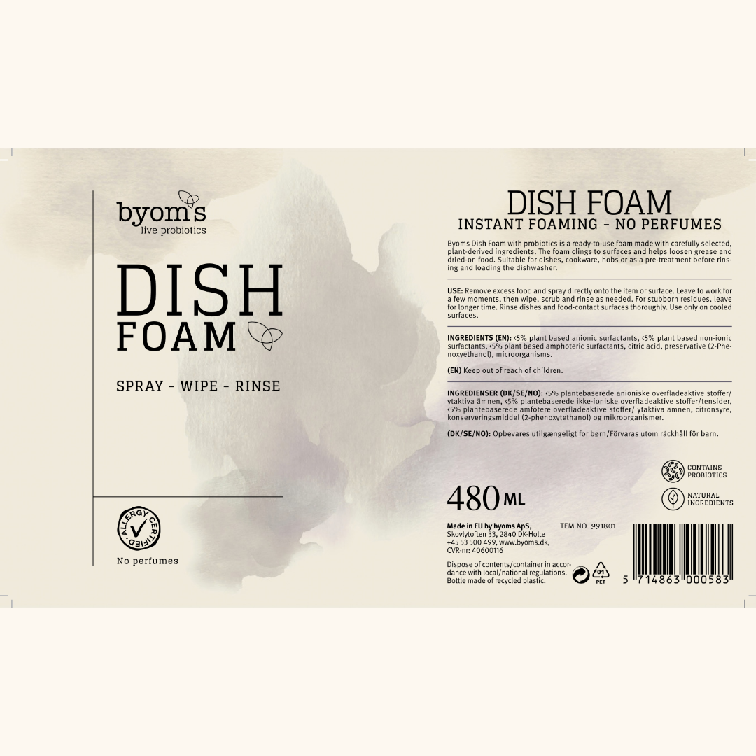 PROBIOTIC DISH FOAM | No perfumes | Intropakker