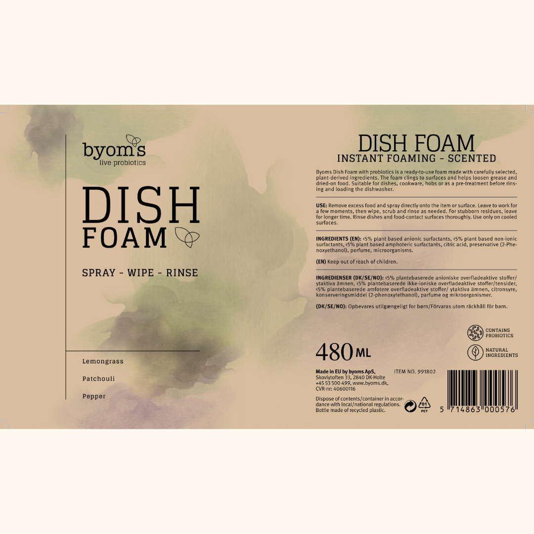 PROBIOTIC DISH FOAM | Scented | Intropakker
