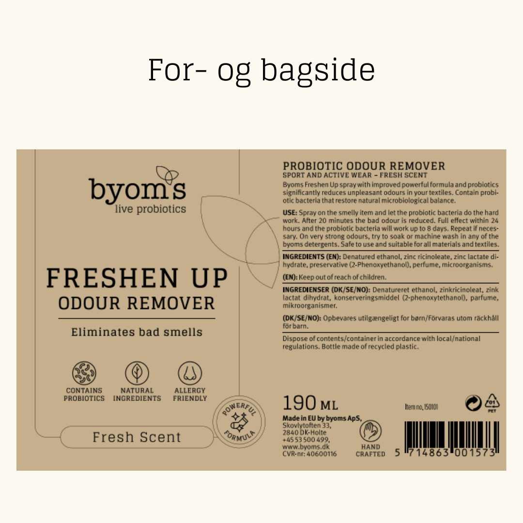 FRESHEN UP - PROBIOTIC ODOUR REMOVER - Fresh Scent - Powerful