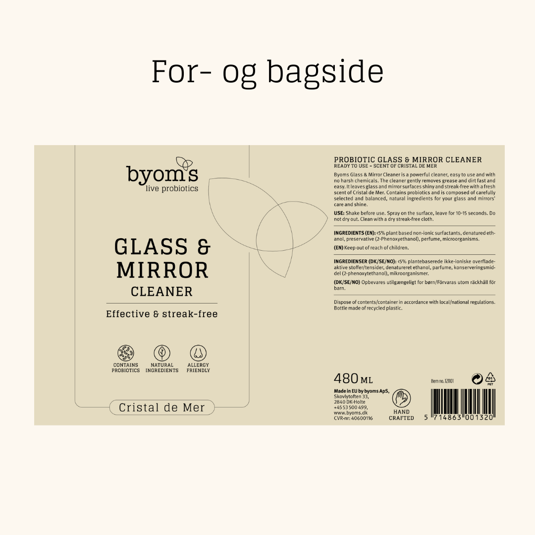 PROBIOTIC GLASS & MIRROR CLEANER – Cristal De Mer 480 ml