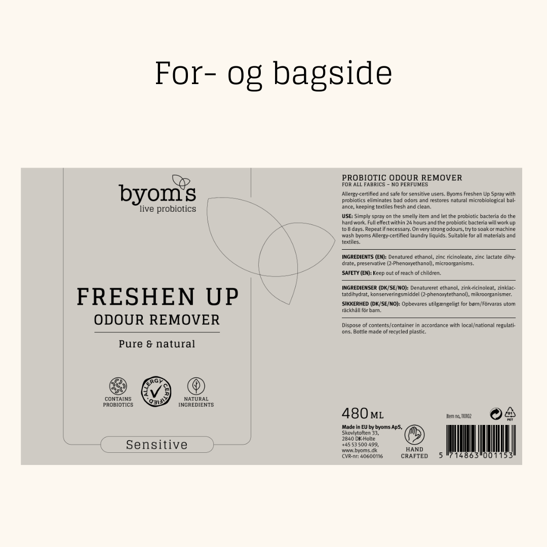 FRESHEN UP - PROBIOTIC ODOUR REMOVER - No perfumes - AC