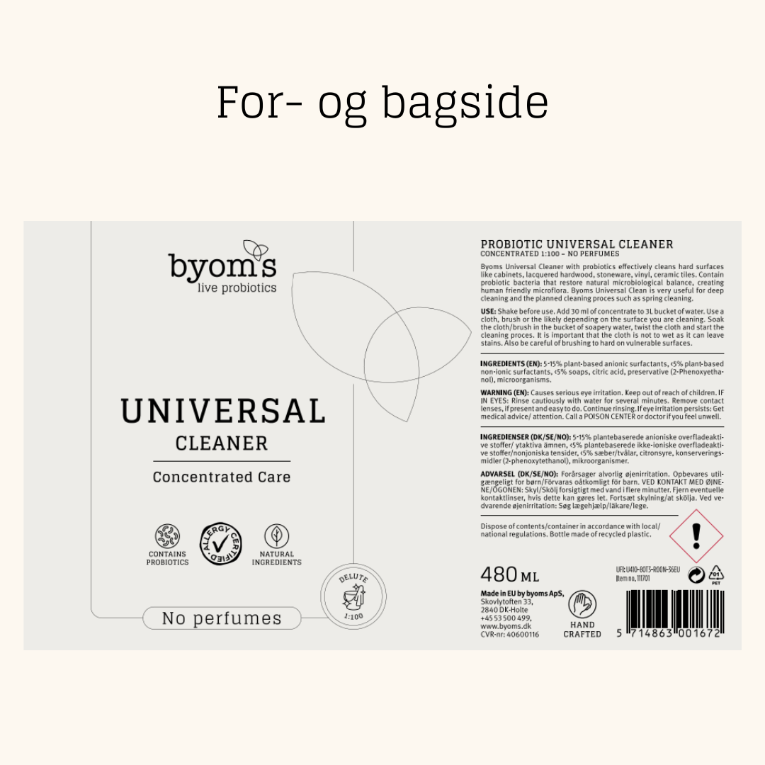 PROBIOTIC UNIVERSAL CLEANER - 1:100 - No perfumes - AC