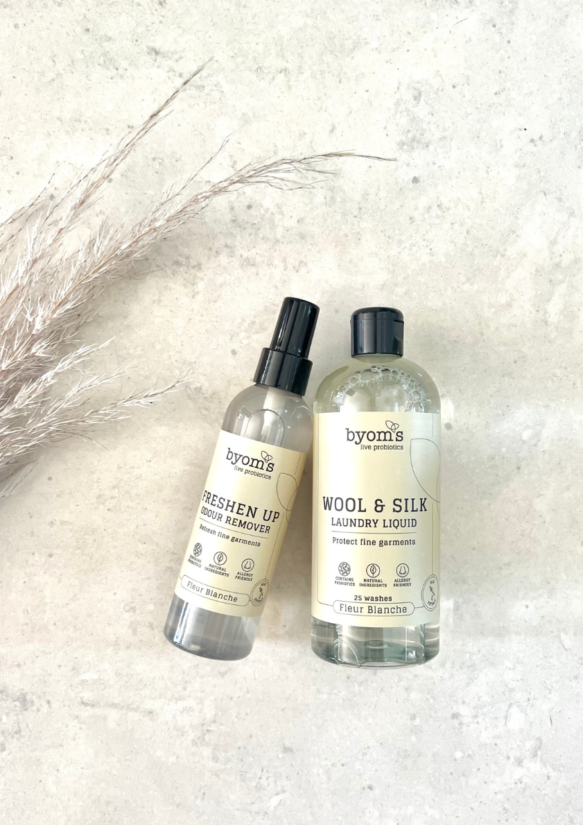 WOOL & SILK - PROBIOTIC LAUNDRY LIQUID - Fleur Blanche - with silk extract